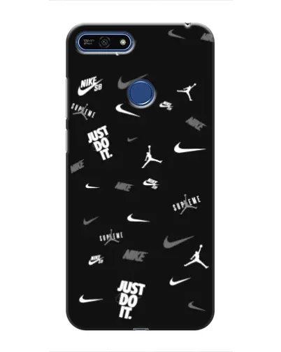 Чехол для Huawei Honor 7A Pro с картинкой «Nike Black Pattern» Чехол для Huawei Honor 7A Pro с картинкой «Nike Black Pattern»