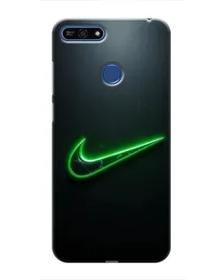 Чохол для Huawei Honor 7A Pro з картинкою «Неоновий контур Nike»