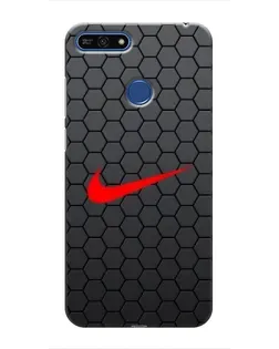 Чохол для Huawei Honor 7A Pro з картинкою «Nike — карбонова сітка»