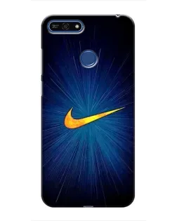 Чехол для Huawei Honor 7A Pro с картинкой «Синий пульс Nike»
