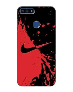 Чехол для Huawei Honor 7A Pro с картинкой «Красные брызги Nike»