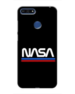 Чохол для Huawei Honor 7A Pro з картинкою «NASA — класика Red Blue»