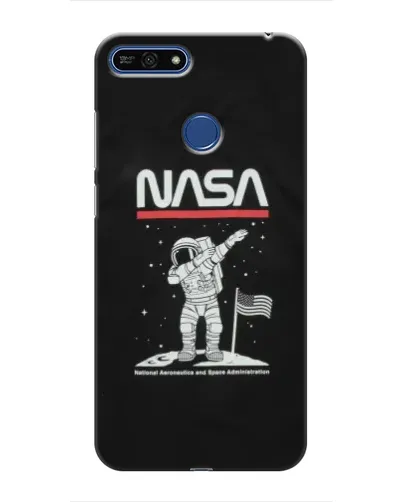 Чехол для Huawei Honor 7A Pro с картинкой «NASA — шагаем по Луне»