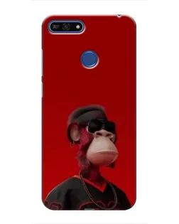 Чохол для Huawei Honor 7A Pro з картинкою «Bored Ape в червоному»
