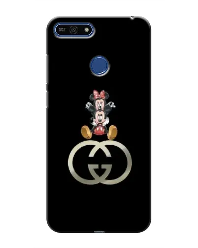 Чехол для Huawei Honor 7A Pro с картинкой «Минни Маус на лого»