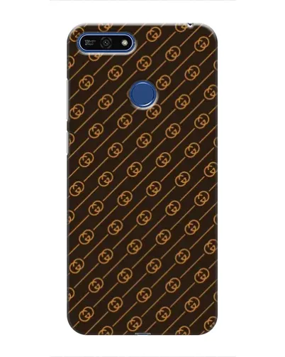 Чехол для Huawei Honor 7A Pro с картинкой «Gucci — золотые диагонали»