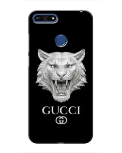 Чохол для Huawei Honor 7A Pro з картинкою «Gucci — срібний лев»