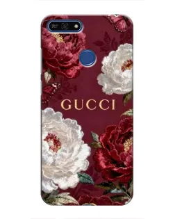 Чохол для Huawei Honor 7A Pro з картинкою «Gucci — бордові троянди»