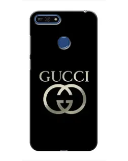 Чохол для Huawei Honor 7A Pro з картинкою «Gucci — золото на чорному»