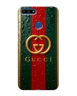 Чохол для Huawei Honor 7A Pro з картинкою «Gucci — фірмова смуга та золото»