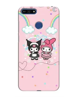 Чохол для Huawei Honor 7A Pro з картинкою «My Melody та Kuromi»