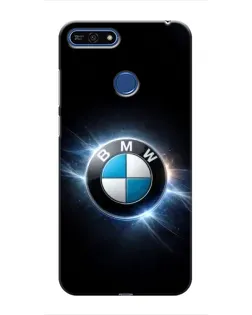 Чохол для Huawei Honor 7A Pro з картинкою «BMW — неонове сяйво»