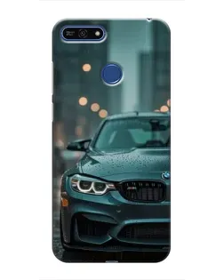 Чохол для Huawei Honor 7A Pro з картинкою «BMW у вогнях міста»