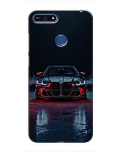 Чохол для Huawei Honor 7A Pro з картинкою «BMW на мокрій дорозі»