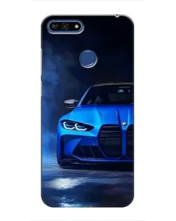 Чохол для Huawei Honor 7A Pro з картинкою «Блакитна BMW M4»