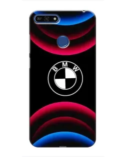 Чохол для Huawei Honor 7A Pro з картинкою «Логотип BMW та неонові дуги»