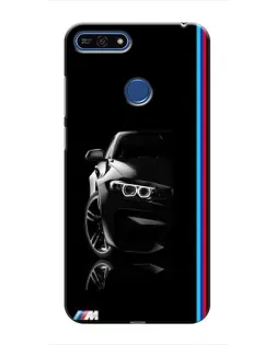 Чохол для Huawei Honor 7A Pro з картинкою «Силует BMW в темряві»