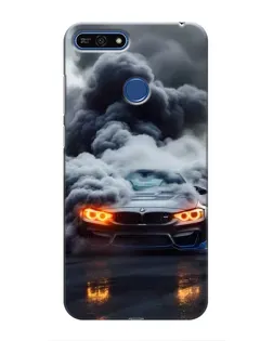 Чохол для Huawei Honor 7A Pro з картинкою «BMW у диму»
