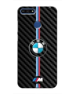Чохол для Huawei Honor 7A Pro з картинкою «Емблема BMW та карбон»