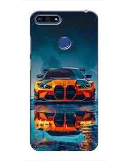 Чохол для Huawei Honor 7A Pro з картинкою «BMW — золота емблема»