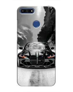 Чохол для Huawei Honor 7A Pro з картинкою «BMW — акварельний дрифт»