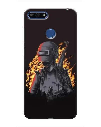 Чехол для Huawei Honor 7A Pro с картинкой «PUBG — огненный силуэт» Чехол для Huawei Honor 7A Pro с картинкой «PUBG — огненный силуэт»