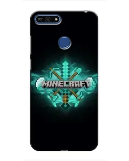 Чохол для Huawei Honor 7A Pro з картинкою «Minecraft Diamond лого» Чохол для Huawei Honor 7A Pro з картинкою «Minecraft Diamond лого»