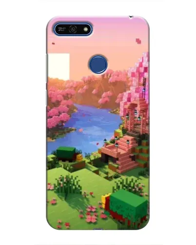 Чехол для Huawei Honor 7A Pro с картинкой «Розовое дерево Minecraft» Чехол для Huawei Honor 7A Pro с картинкой «Розовое дерево Minecraft»