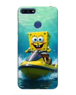 Чехол для Huawei Honor 7A Pro с картинкой «Спанч Боб на гидроцикле» Чехол для Huawei Honor 7A Pro с картинкой «Спанч Боб на гидроцикле»