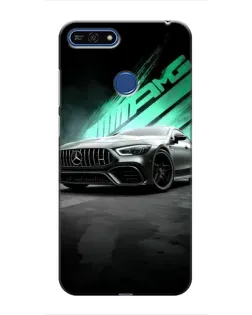 Чехол для Huawei Honor 7A Pro с картинкой «Темный Mercedes AMG»