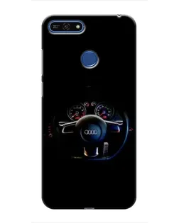 Чехол для Huawei Honor 7A Pro с картинкой «Салон Audi — руль» Чехол для Huawei Honor 7A Pro с картинкой «Салон Audi — руль»