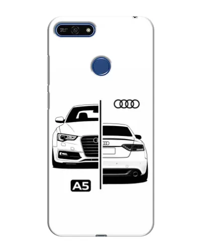 Чехол для Huawei Honor 7A Pro с картинкой «Audi — контрастный дизайн»