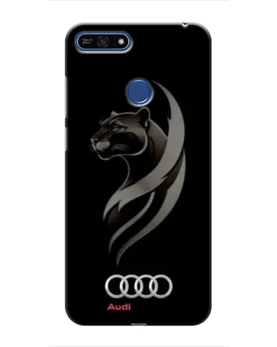 Чехол для Huawei Honor 7A Pro с картинкой «Графика — пантера и Audi»