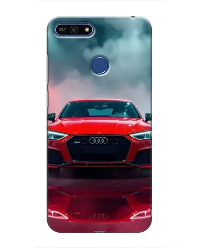Чехол для Huawei Honor 7A Pro с картинкой «Audi RS — красный стиль»