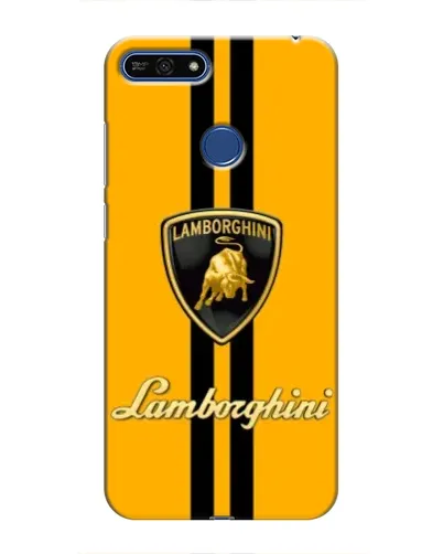 Чехол для Huawei Honor 7A Pro с картинкой «Lamborghini Stripe желтый»
