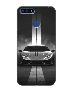 Чехол для Huawei Honor 7A Pro с картинкой «Lamborghini симметрия дорог»