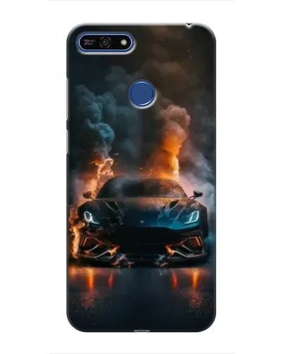 Чехол для Huawei Honor 7A Pro с картинкой «Lamborghini дымная эстетика»