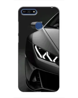 Чехол для Huawei Honor 7A Pro с картинкой «Lamborghini фары детализация»