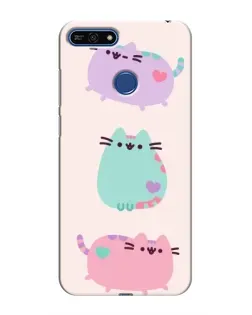Чохол для Huawei Honor 7A Pro з картинкою «Pusheen тріо» Чохол для Huawei Honor 7A Pro з картинкою «Pusheen тріо»