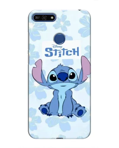 Чехол для Huawei Honor 7A Pro с картинкой «Stitch среди цветов»