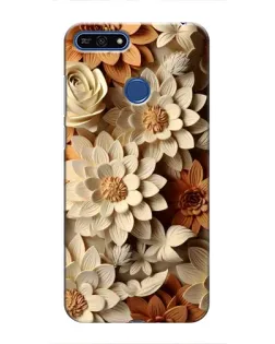 Чохол для Huawei Honor 7A Pro з картинкою «Бежевий флористичний декор» Чохол для Huawei Honor 7A Pro з картинкою «Бежевий флористичний декор»