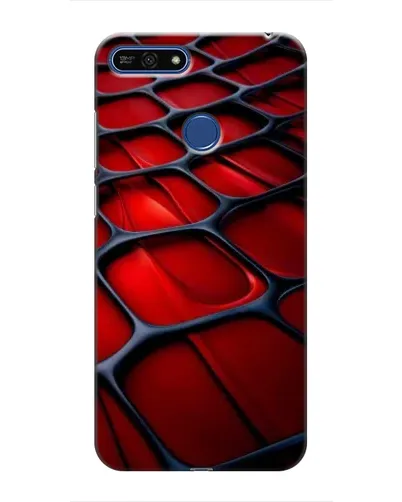 Чехол для Huawei Honor 7A Pro с картинкой «Красная глянцевая сетка»