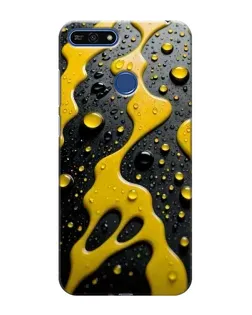 Чехол для Huawei Honor 7A Pro с картинкой «Жидкое желтое золото»