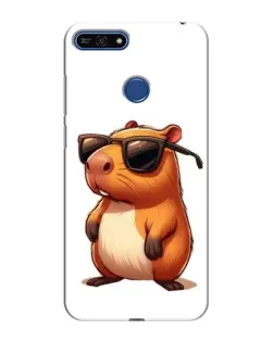 Чохол для Huawei Honor 7A Pro з картинкою «Капібара в окулярах»
