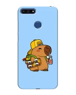 Чохол для Huawei Honor 7A Pro з картинкою «Капібара на скейті»