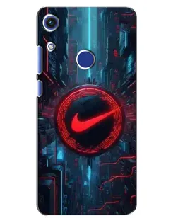 Чехол для Huawei Honor 8A с картинкой «Техногенный стиль Nike»