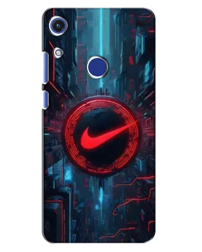 Чехол для Huawei Honor 8A с картинкой «Техногенный стиль Nike»