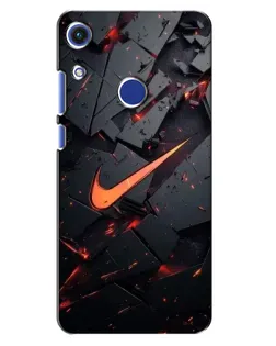 Чехол для Huawei Honor 8A с картинкой «Nike — эффект разломов»