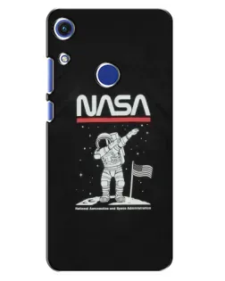 Чехол для Huawei Honor 8A с картинкой «NASA — шагаем по Луне»