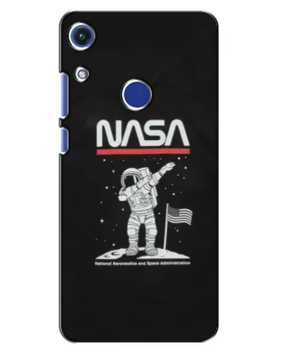 Чехол для Huawei Honor 8A с картинкой «NASA — шагаем по Луне»